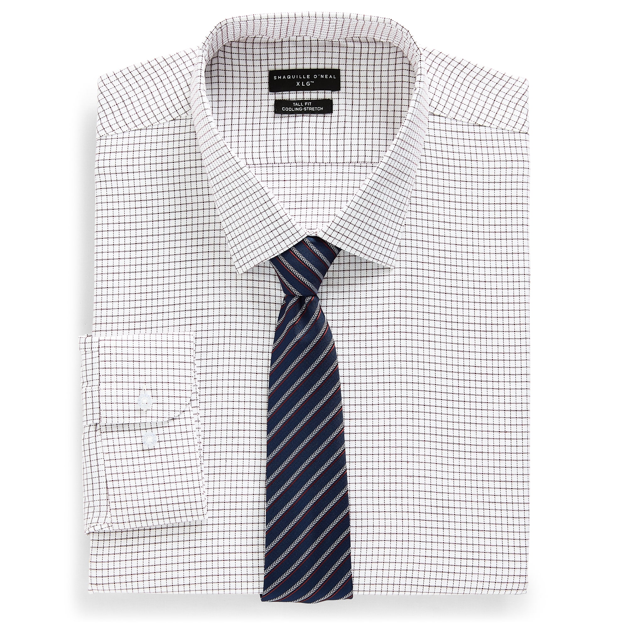 Shaquille O'Neal XLG™ Big and Tall Mens Regular Fit Long Sleeve Dress Shirt