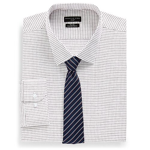 Shaquille O'Neal XLG Big And Tall Mens Regular Fit Long Sleeve Dress Shirt, 20 36-37, Red