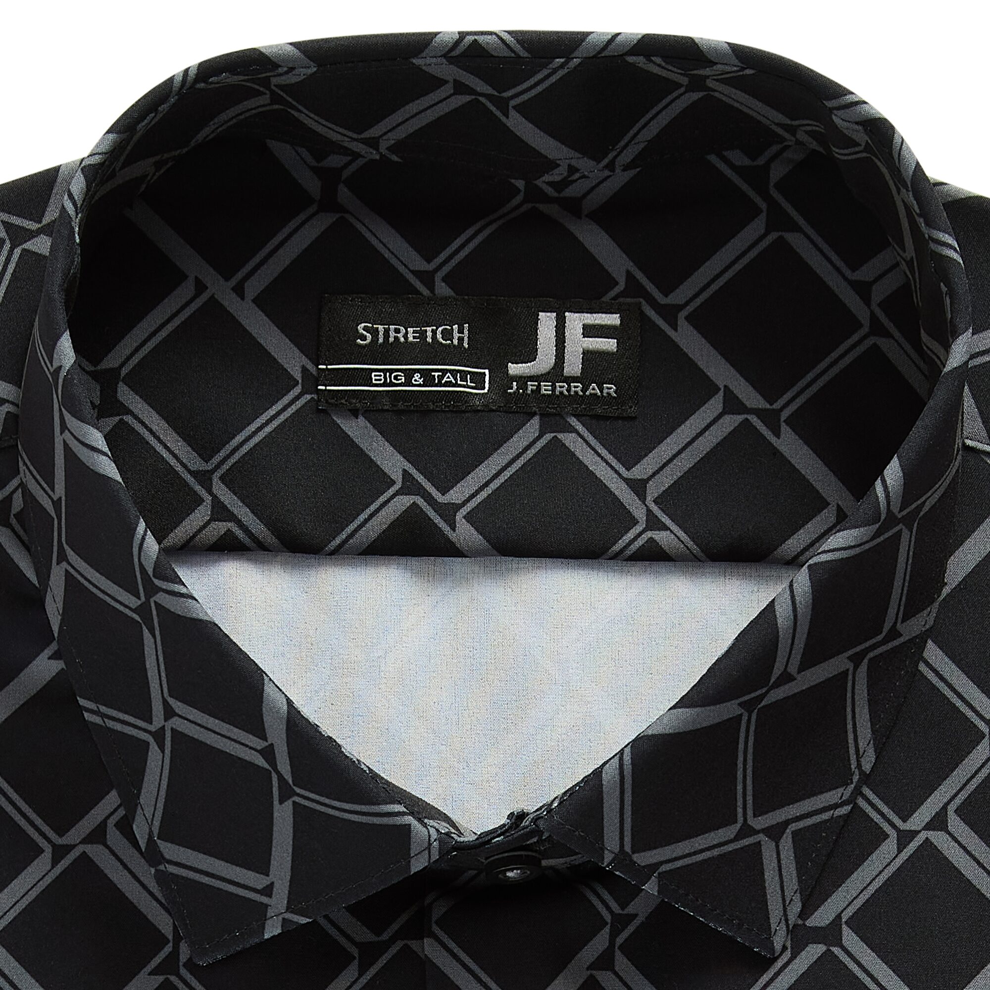 J. Ferrar 360 Stretch Big And Tall Mens Regular Fit Fabric Long Sleeve Dress Shirt