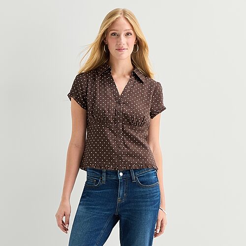 Forever 21 Womens Juniors Short Sleeve T-shirt In Brown