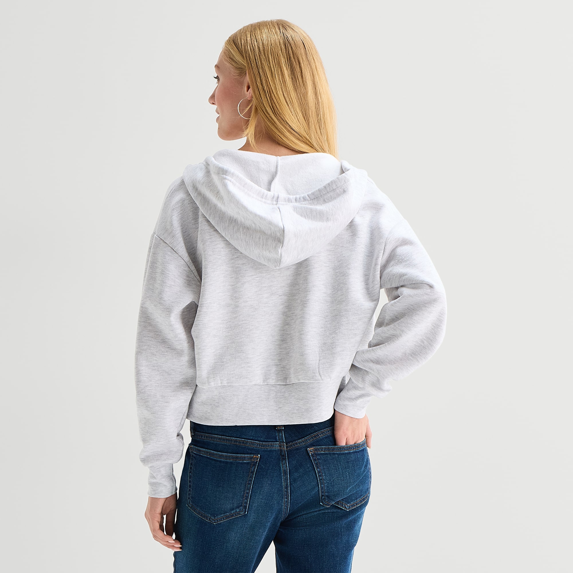Forever 21 Womens Juniors Long Sleeve Fleece Zipper Hoodie