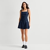 a.n.a Womens Square Neck Sleeveless A-Line Dress