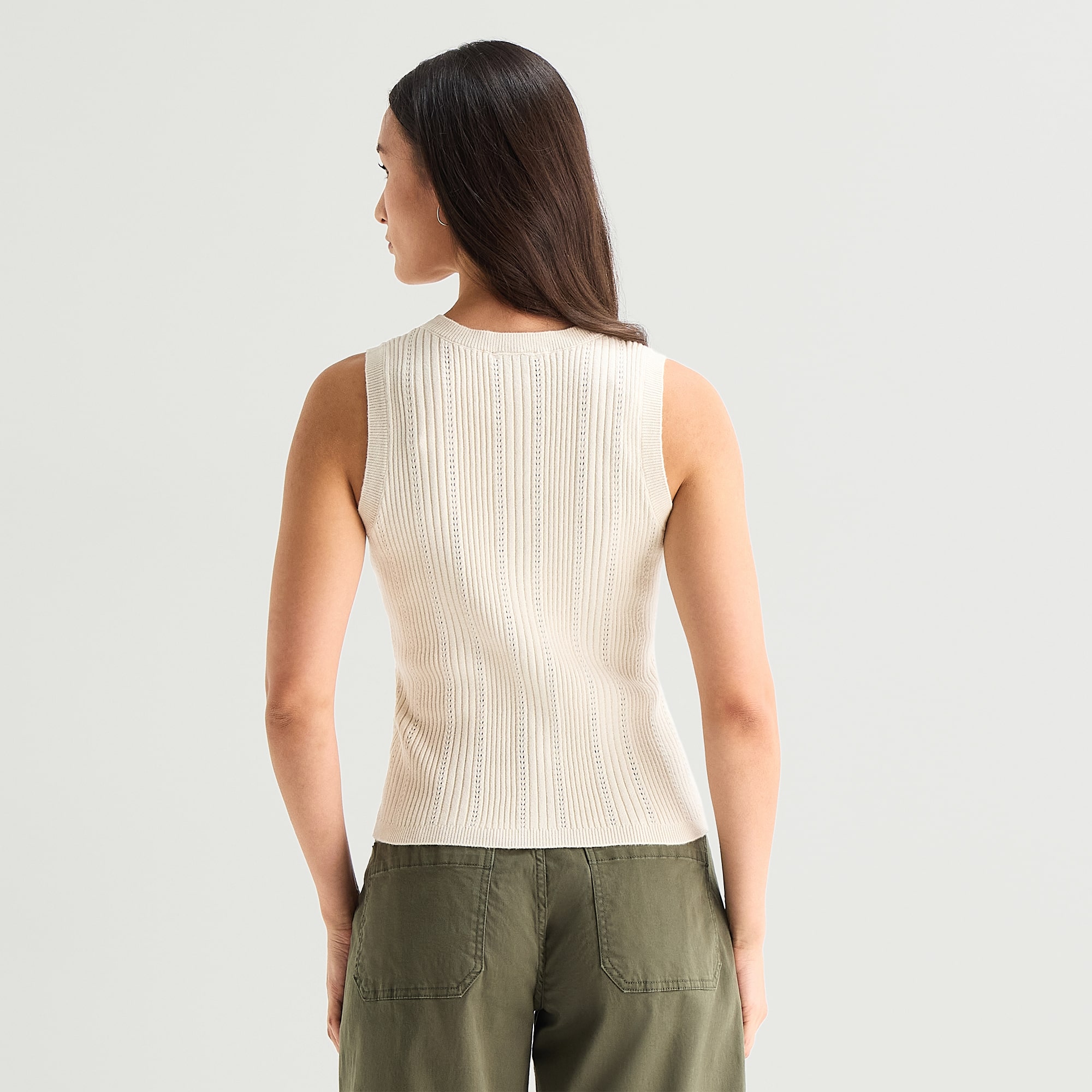 a.n.a Womens V Neck Button Sweater Vest