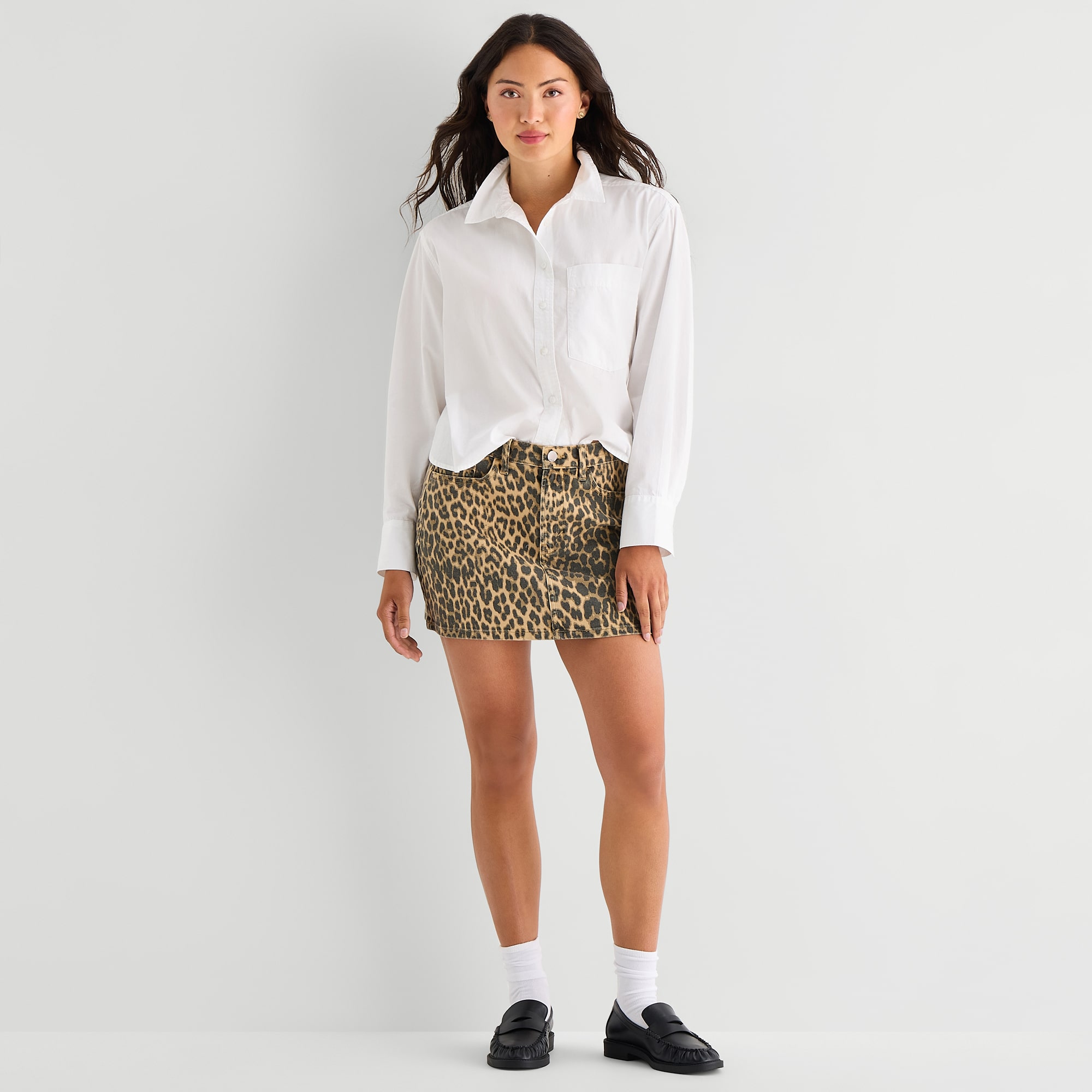 A.N.A Womens Long Sleeve Regular Fit Button-Down Shirt