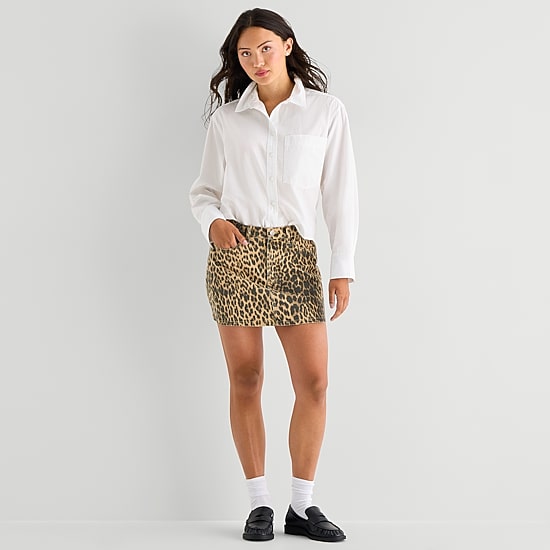 A.N.A Womens Mid Rise Mini Denim Skirt