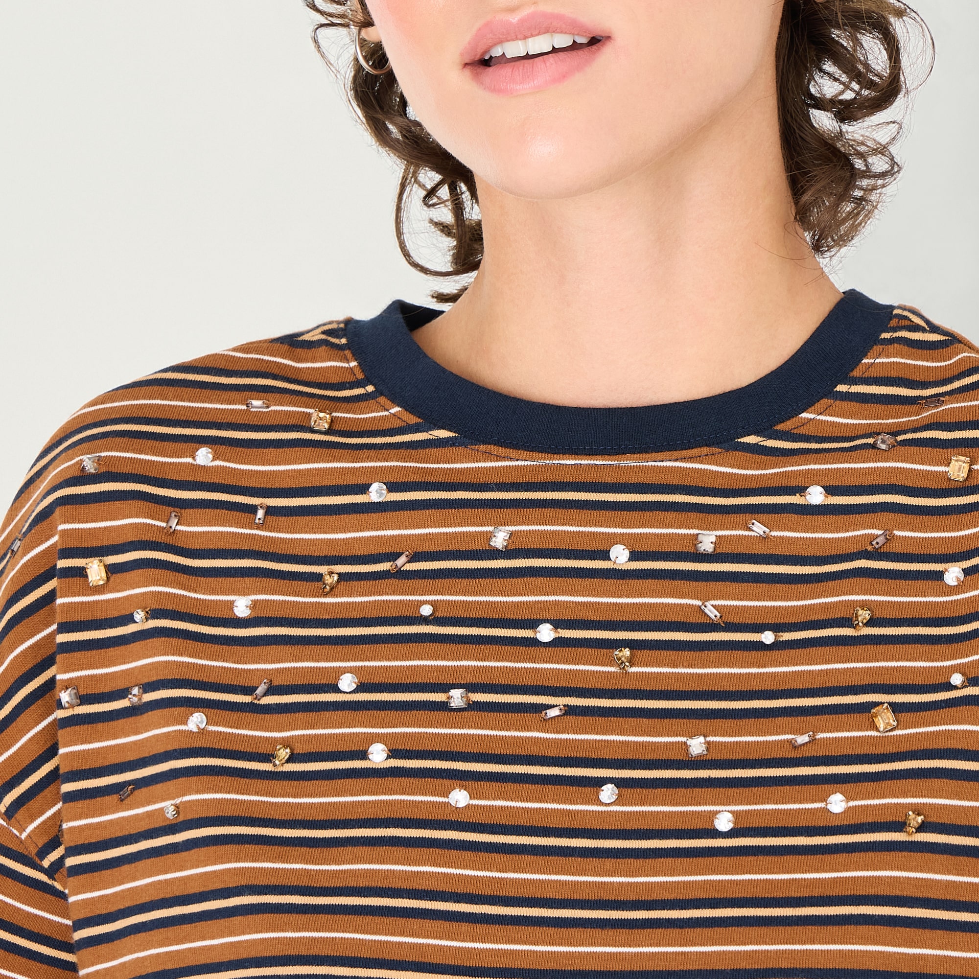 a.n.a Womens Crew Neck Short Sleeve T-Shirt