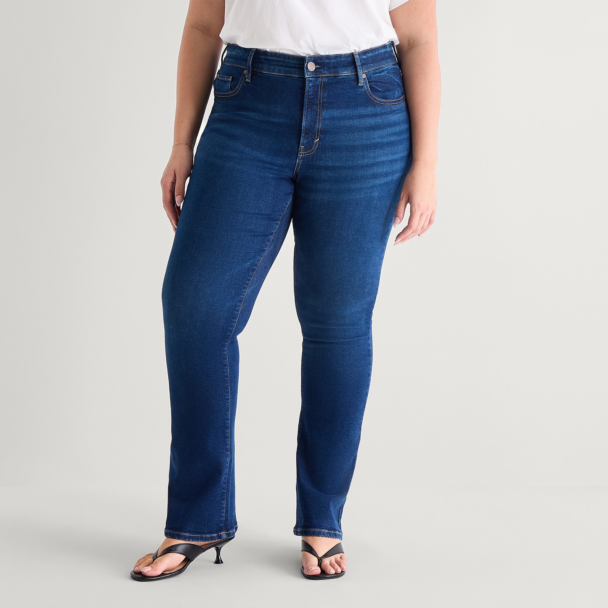 a.n.a Womens Plus High Rise Bootcut Jean