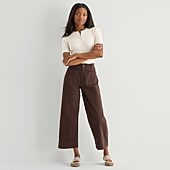 A.N.A Patch Pocket Womens Wide Leg Highest Rise Cropped Pant