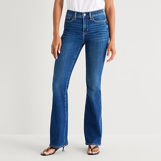 A.N.A Womens High Rise Flare Leg Jean