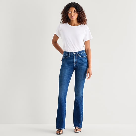 A.N.A Womens High Rise Flare Leg Jean