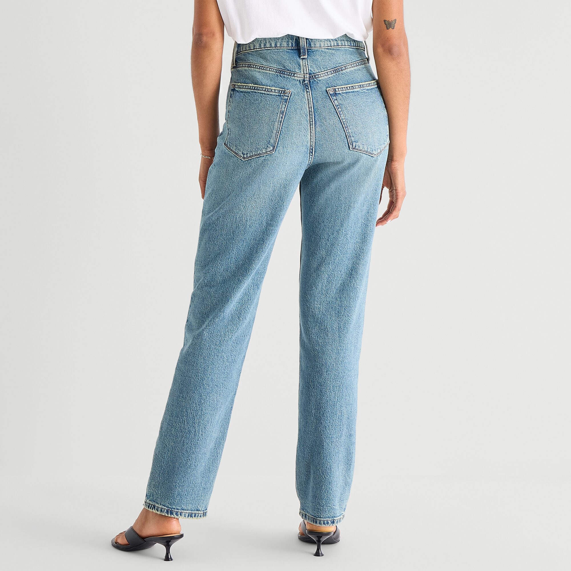 a.n.a Womens Highest Rise Straight Leg Jean