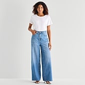 a.n.a Womens Highest Rise Wide Leg Jean