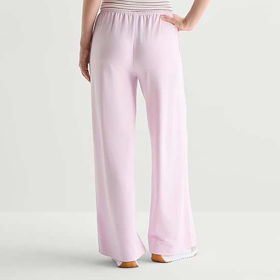 Arizona Womens Juniors Straight Mid Rise Lounge Pant