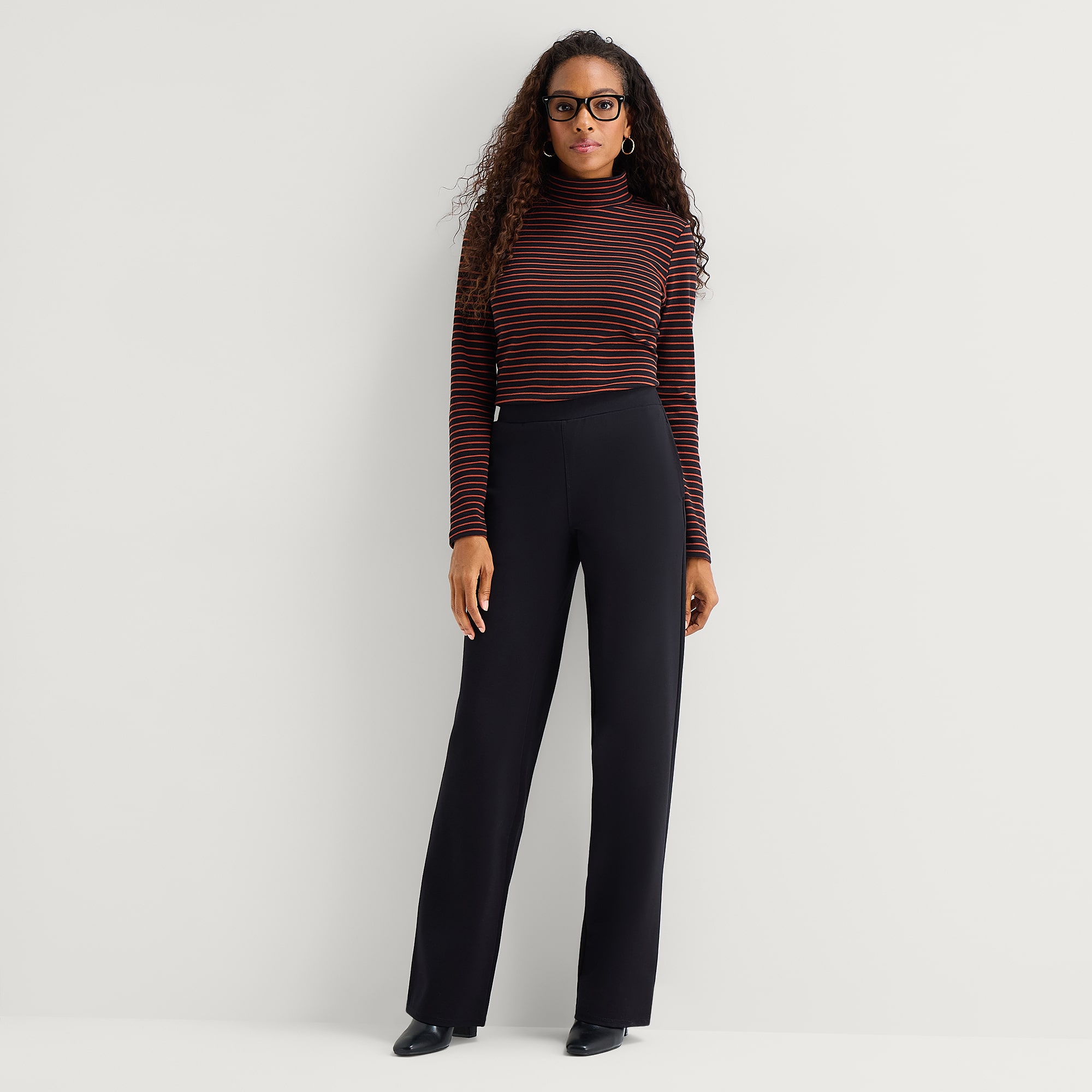 St. John's Bay Womens Tall Wide Leg Pull-On Pant