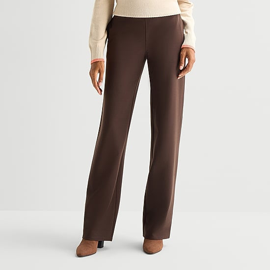 St. John's Bay Womens Tall Wide Leg Pull-On Pant