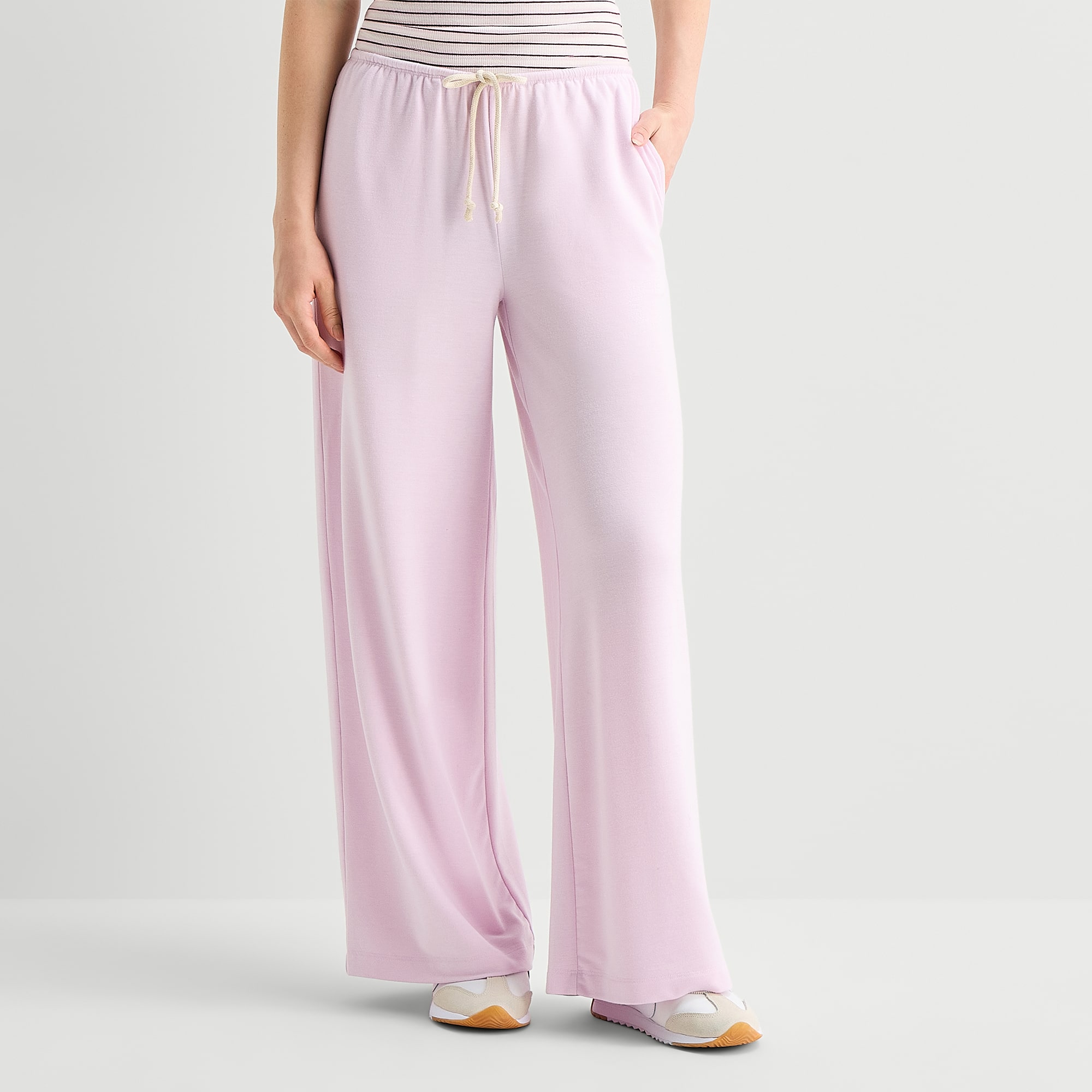 Arizona Womens Juniors Straight Mid Rise Lounge Pant