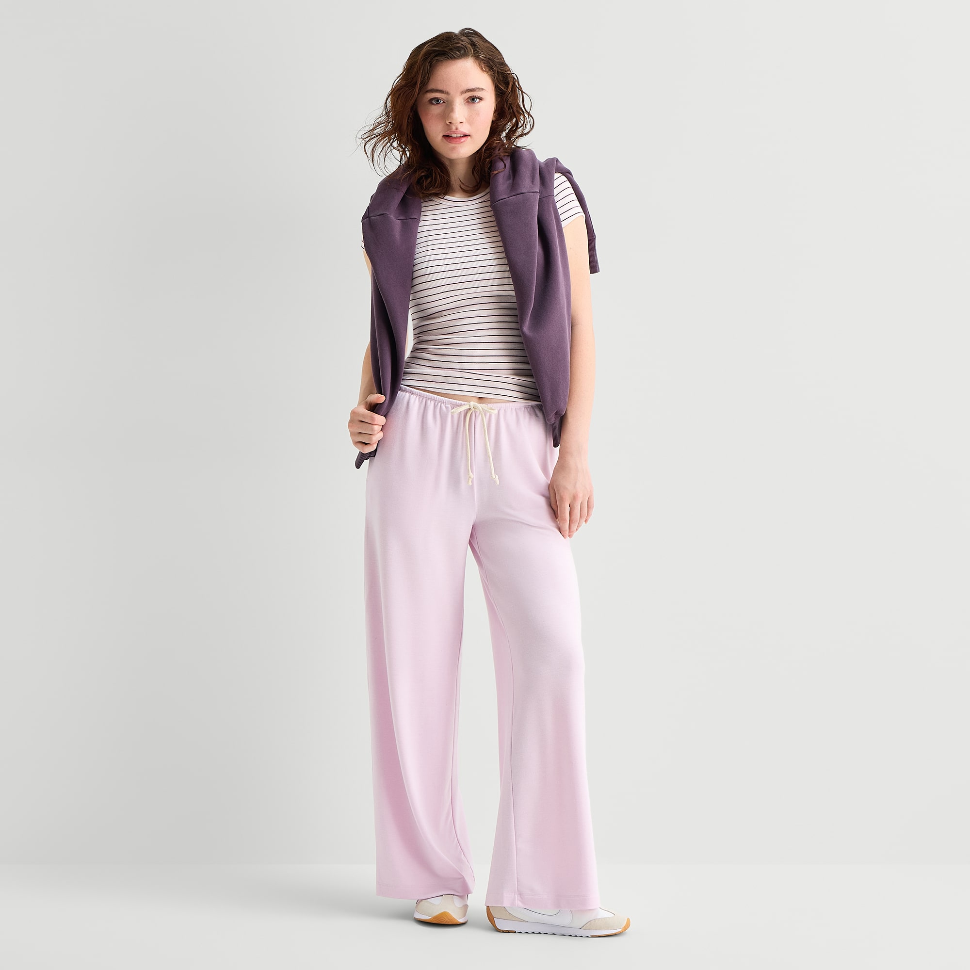 Arizona Womens Juniors Straight Mid Rise Lounge Pant