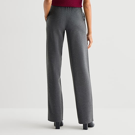 St. John's Bay Womens Tall Wide Leg Pull-On Pant