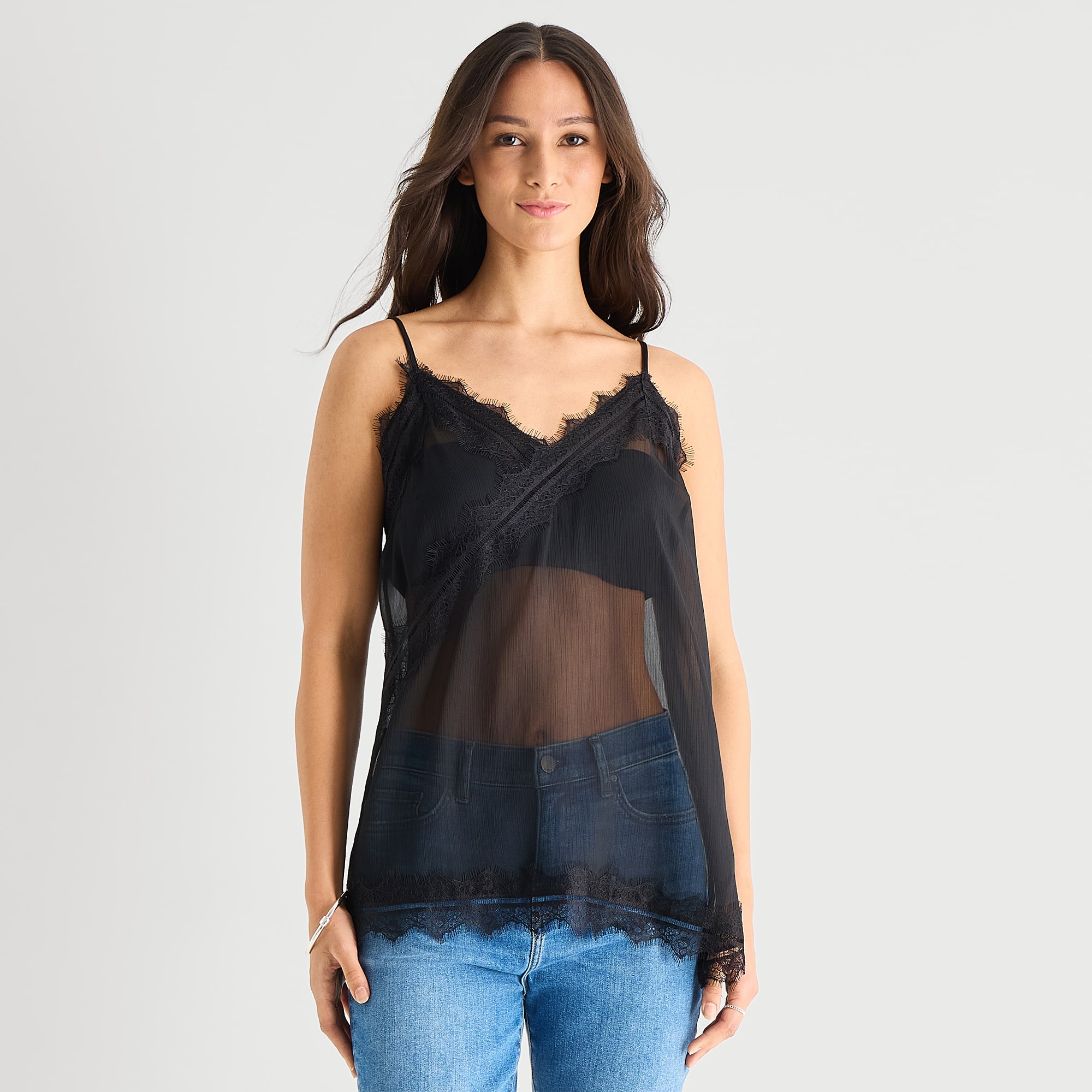 a.n.a Womens V Neck Sleeveless Camisole