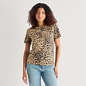 A.N.A Womens Crew Neck Short Sleeve T-Shirt