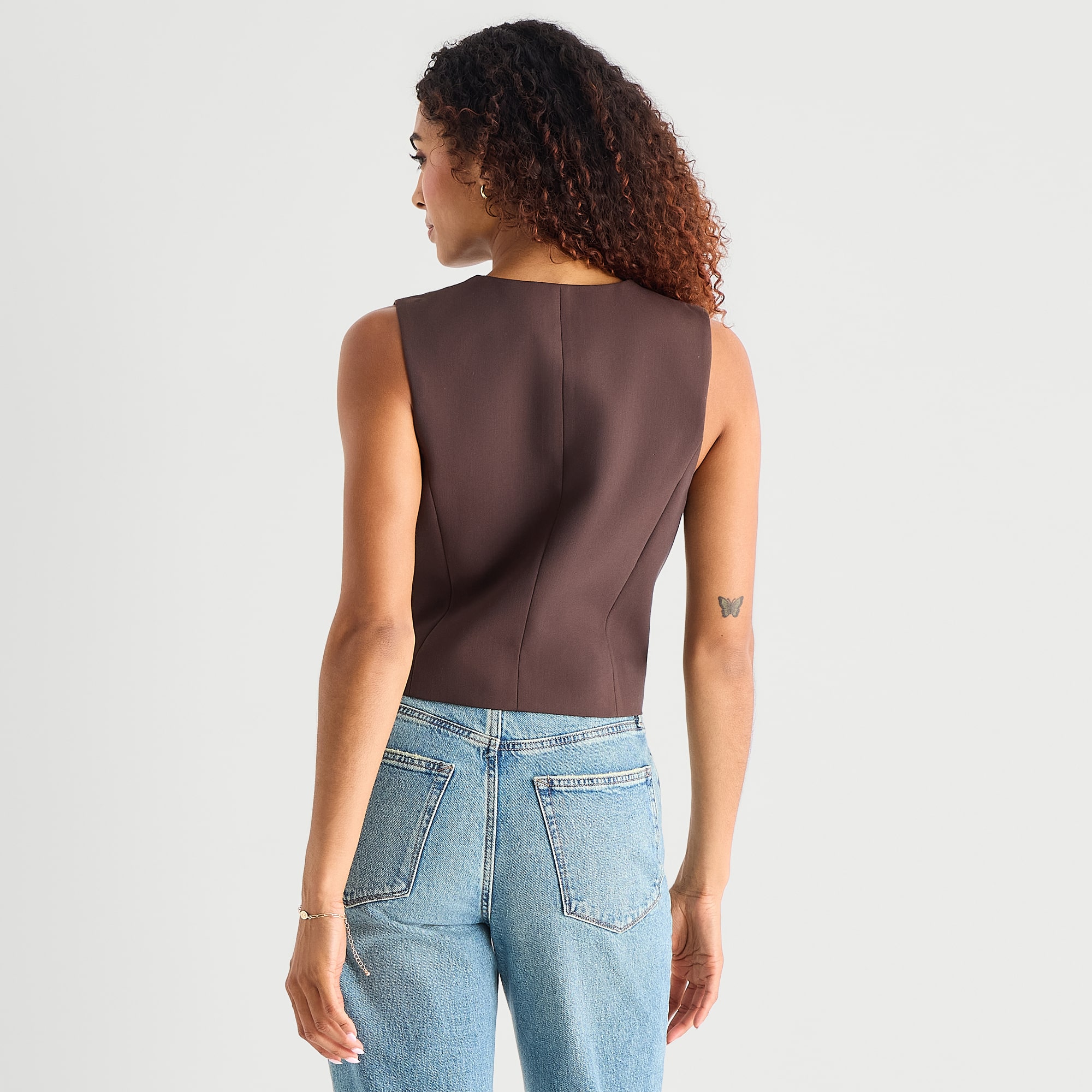 a.n.a Womens Crew Neck Sleeveless Vest