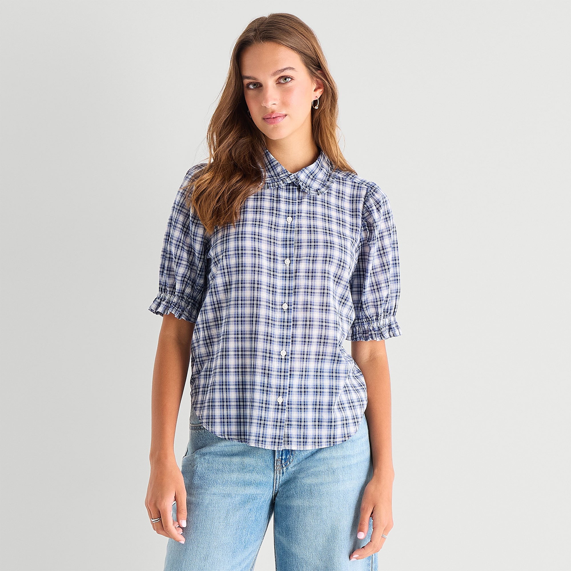 a.n.a Womens Short Sleeve Blouse