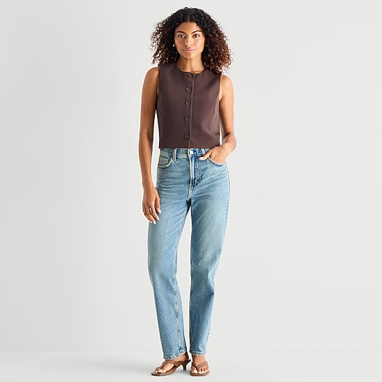 A.N.A Womens Crew Neck Sleeveless Vest