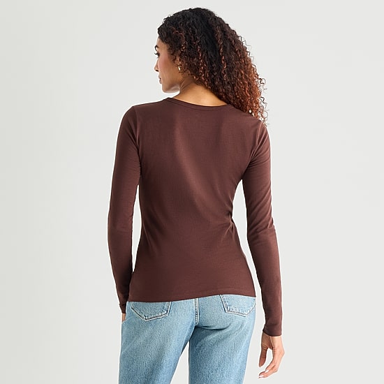 A.N.A Womens Tall Crew Neck Long Sleeve T-Shirt