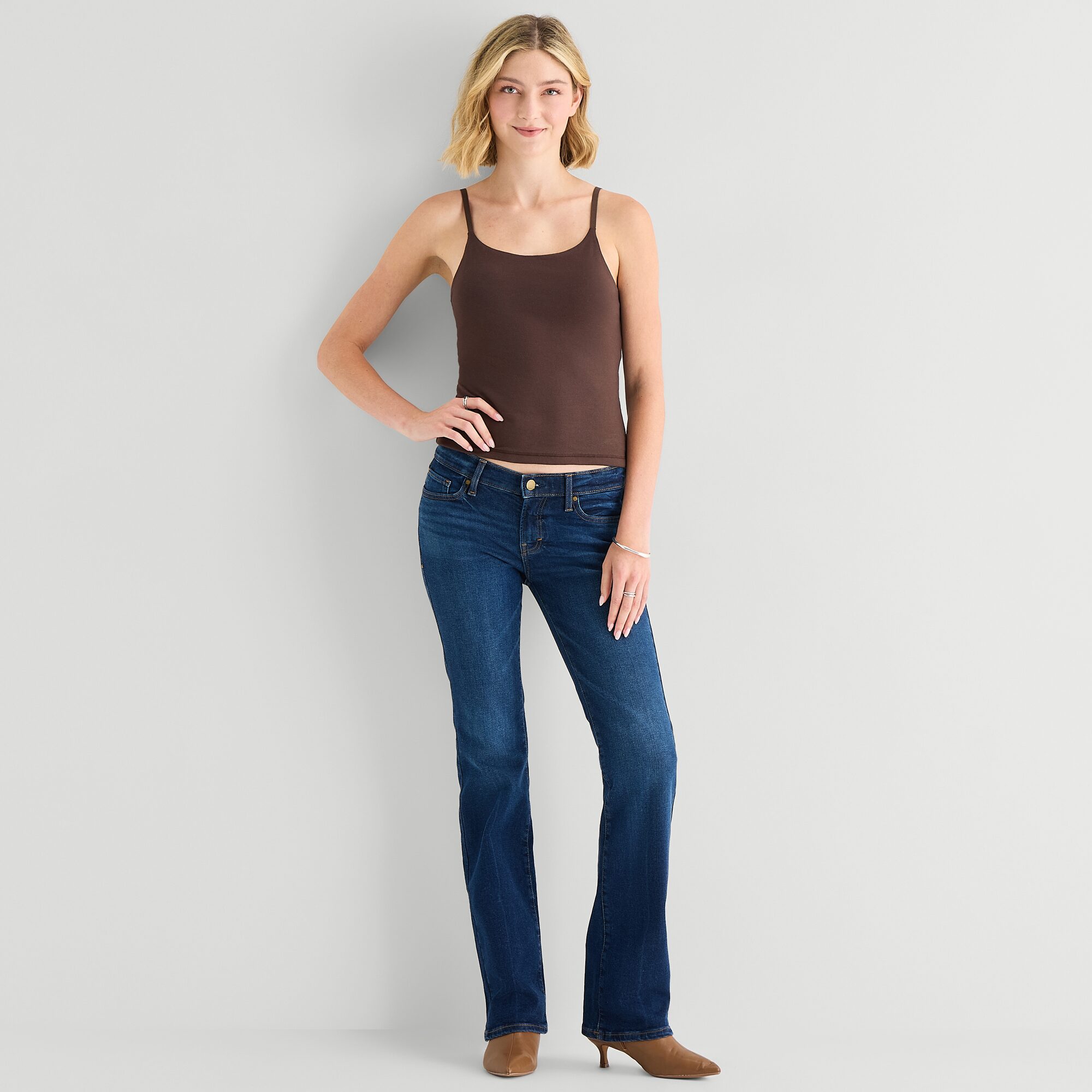 A.N.A Lightly Lined Womens Scoop Neck Bra Free Camisole