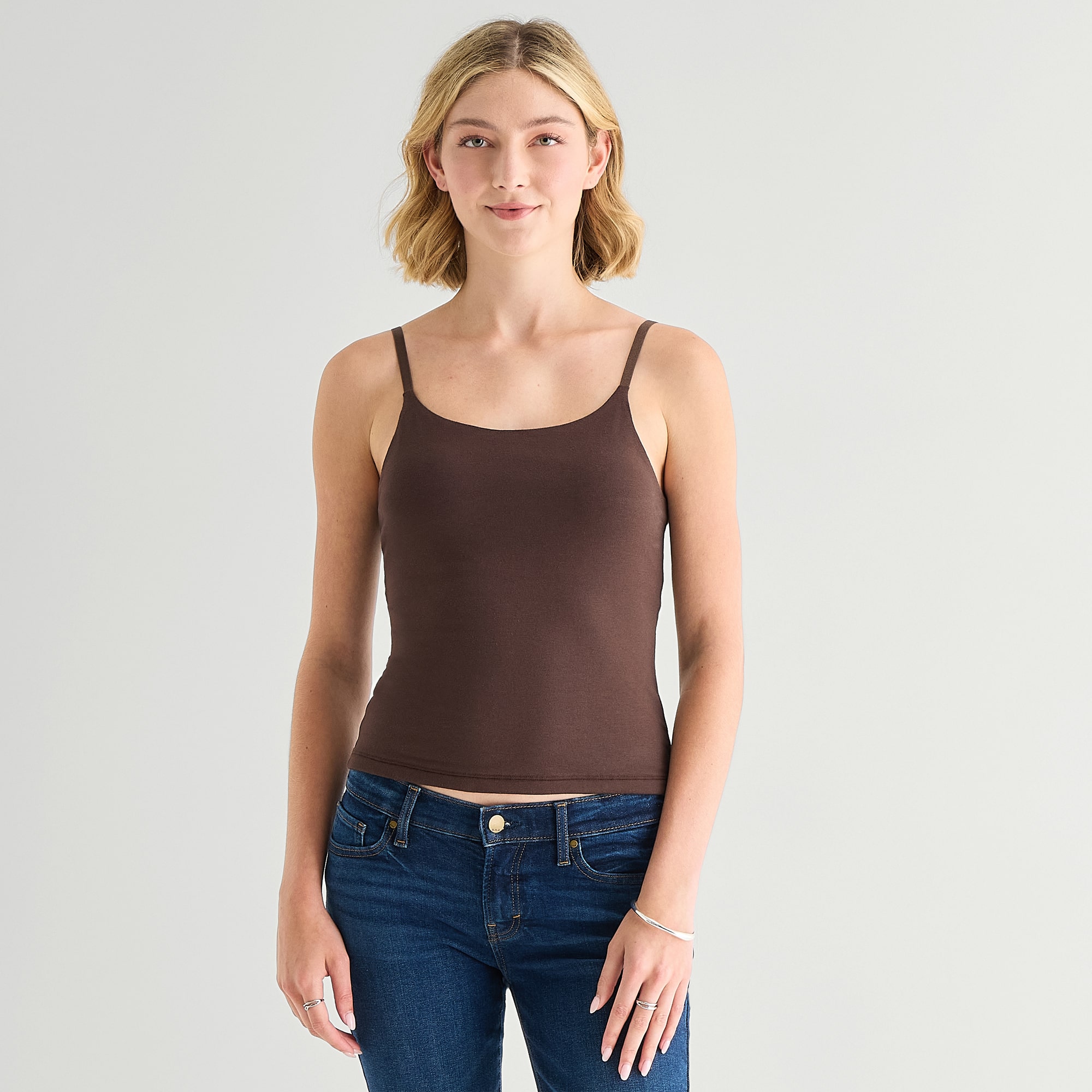A.N.A Lightly Lined Womens Scoop Neck Bra Free Camisole