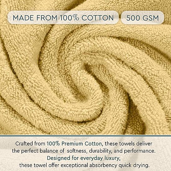 Home Weavers Inc Hazel Collection 100% Cotton Zero Twist Super Absorbent 3-pc. Quick Dry Bath Towel Set