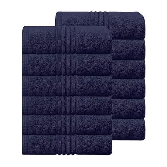 Home Weavers Inc Hazel Collection 100% Cotton Zero Twist 12-pc. Quick Dry Bath Towel Set