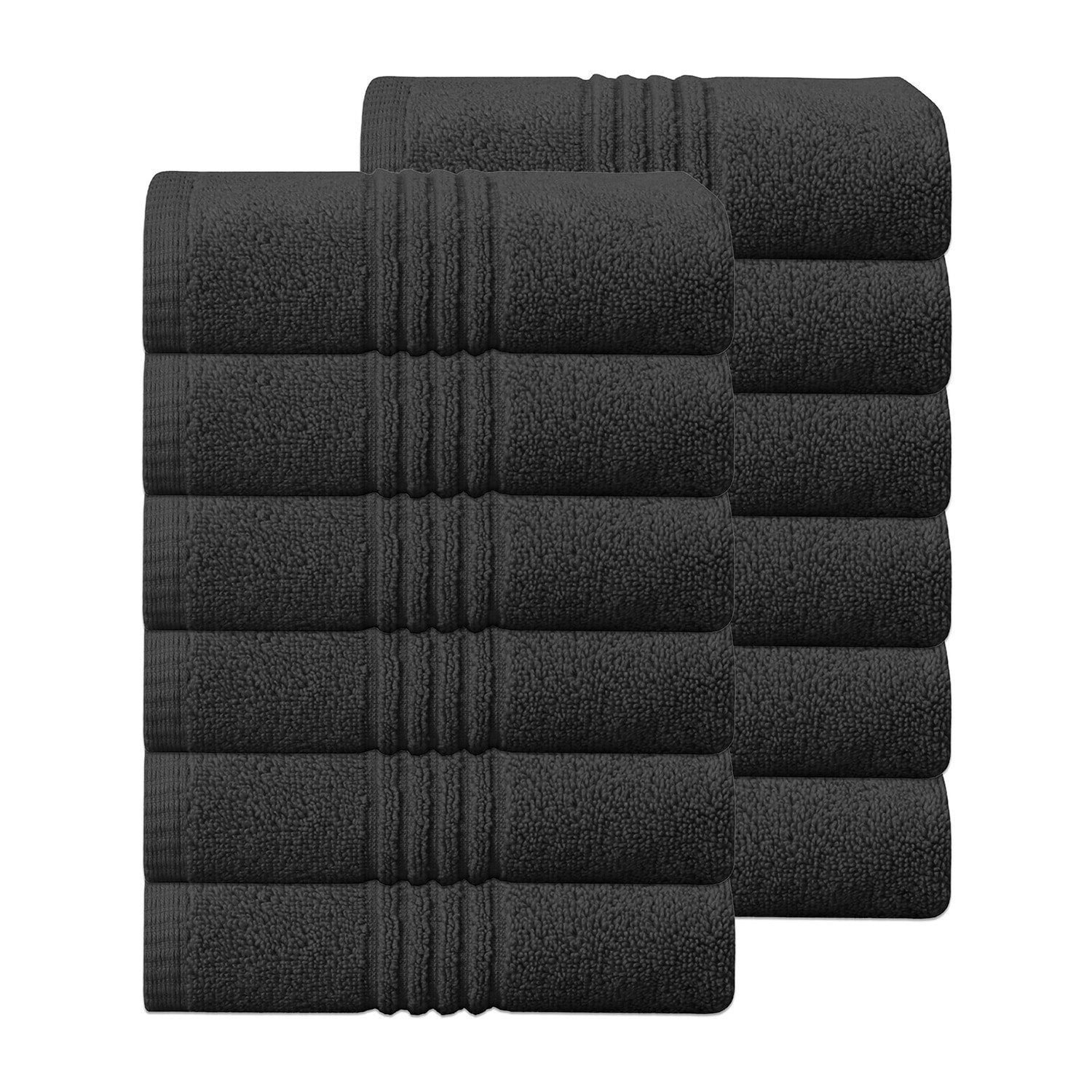 Home Weavers Inc Hazel Collection 100% Cotton Zero Twist -pc. Quick Dry Bath Towel Set