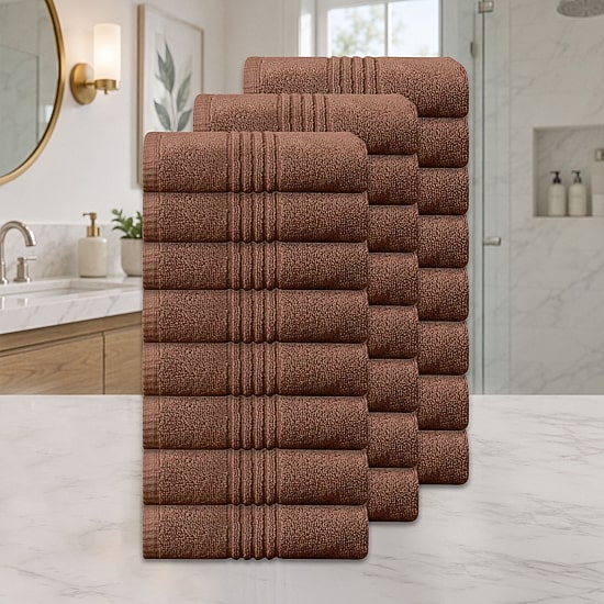 Home Weavers Inc Hazel Collection 100% Cotton Zero Twist 24-pc. Hand Towel