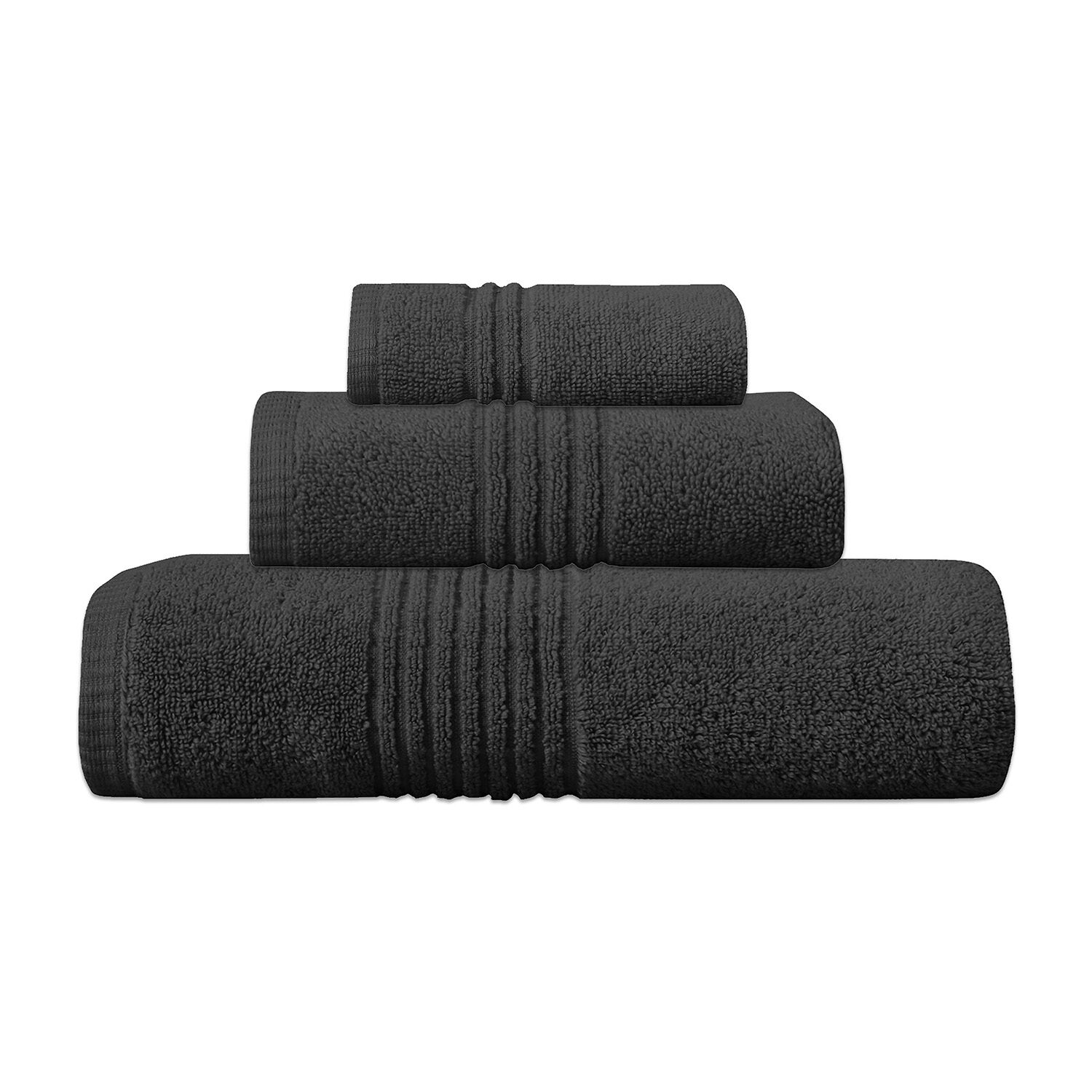 Home Weavers Inc Hazel Collection 100% Cotton Zero Twist Super Absorbent -pc. Quick Dry Bath Towel Set