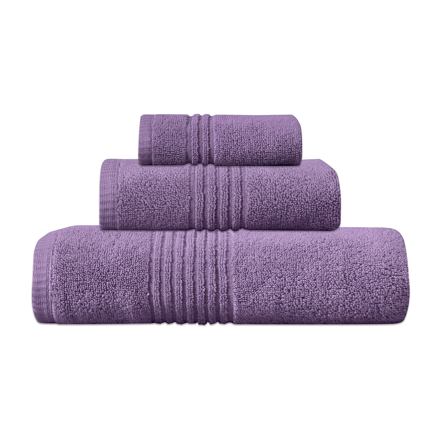 Home Weavers Inc Hazel Collection 100% Cotton Zero Twist Super Absorbent 3-pc. Quick Dry Bath Towel Set