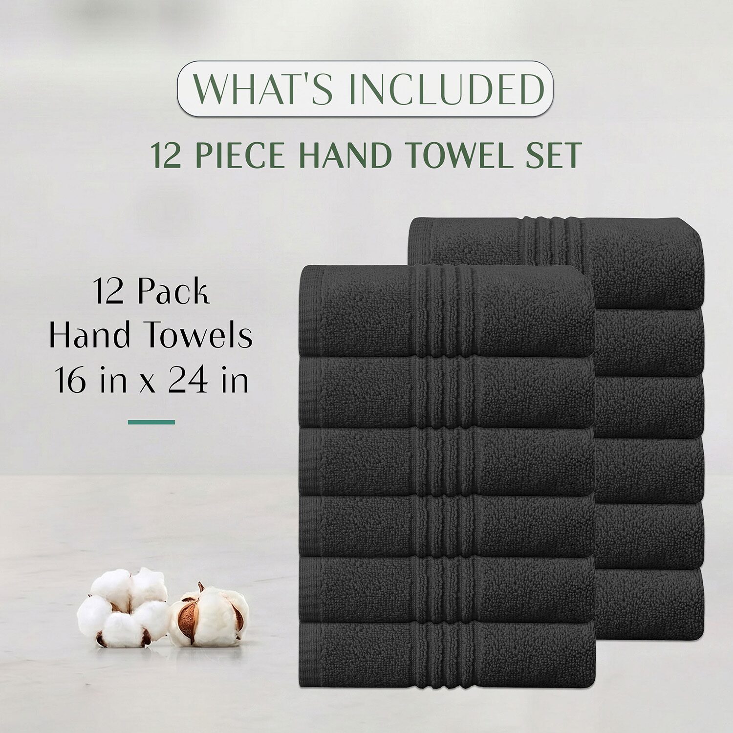 Home Weavers Inc Hazel Collection 100% Cotton Zero Twist -pc. Quick Dry Bath Towel Set
