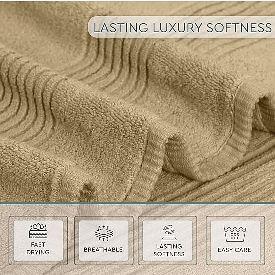 Home Weavers Inc Hazel Collection 100% Cotton Zero Twist 10-pc. Quick Dry Bath Towel Set