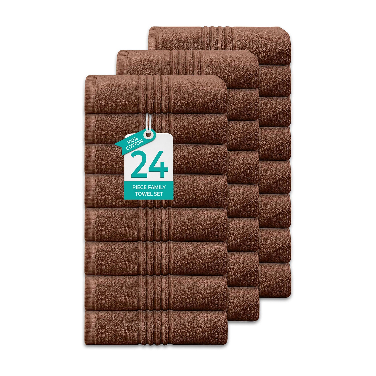Home Weavers Inc Hazel Collection 100% Cotton Zero Twist 24-pc. Hand Towel