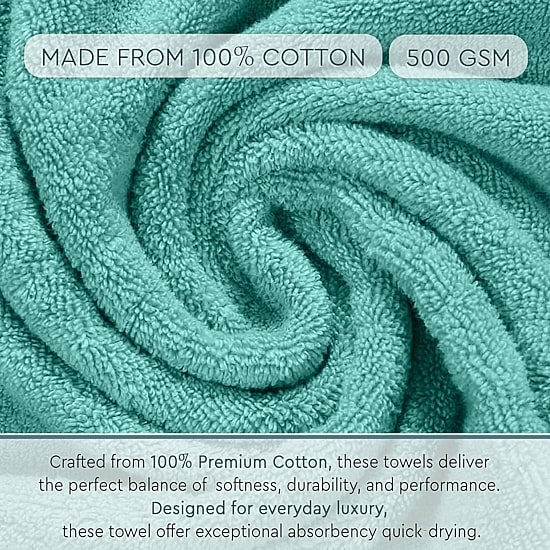 Home Weavers Inc Hazel Collection 100% Cotton Zero Twist Super Absorbent 12-pc. Quick Dry Bath Towel Set