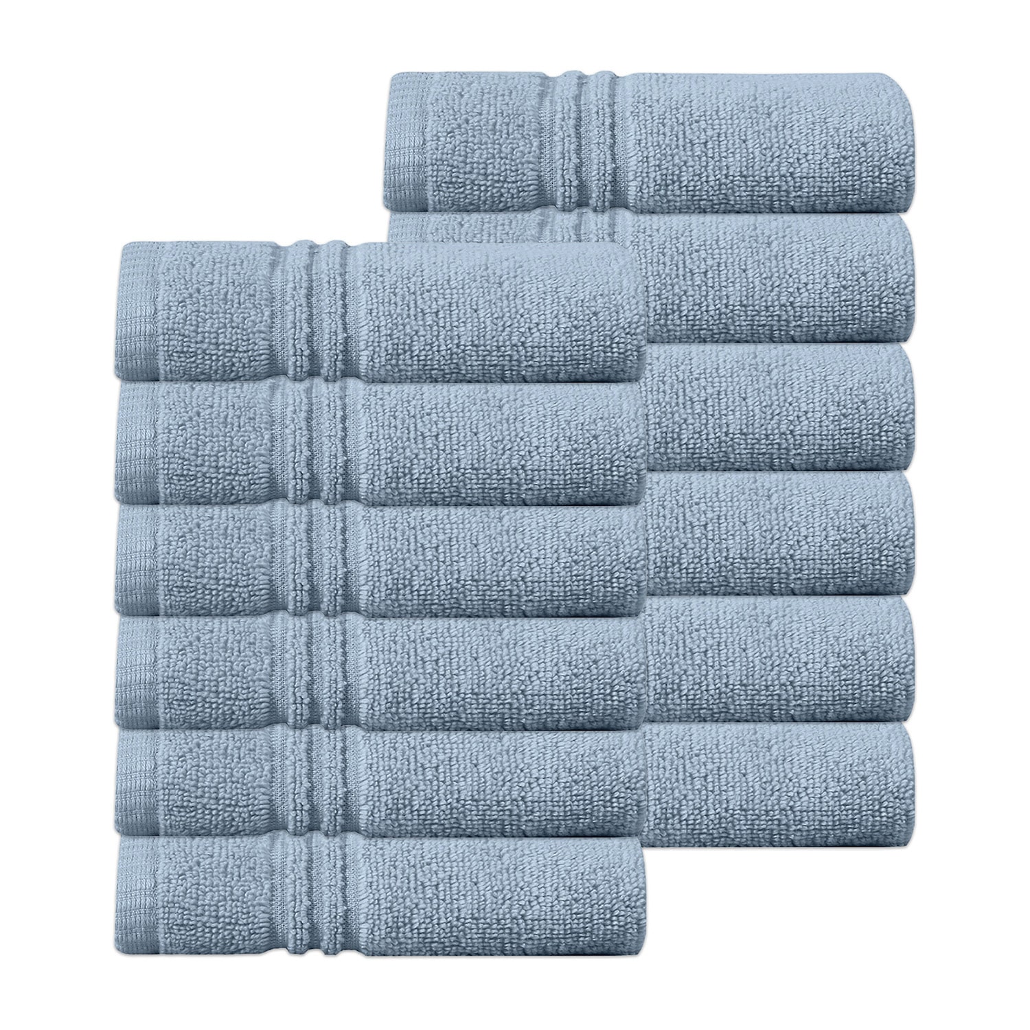 Home Weavers Inc Hazel Collection 100% Cotton Zero Twist 12-pc. Quick Dry Washcloth