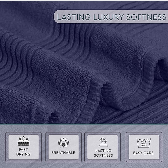 Home Weavers Inc Hazel Collection 100% Cotton Zero Twist 12-pc. Quick Dry Bath Towel Set