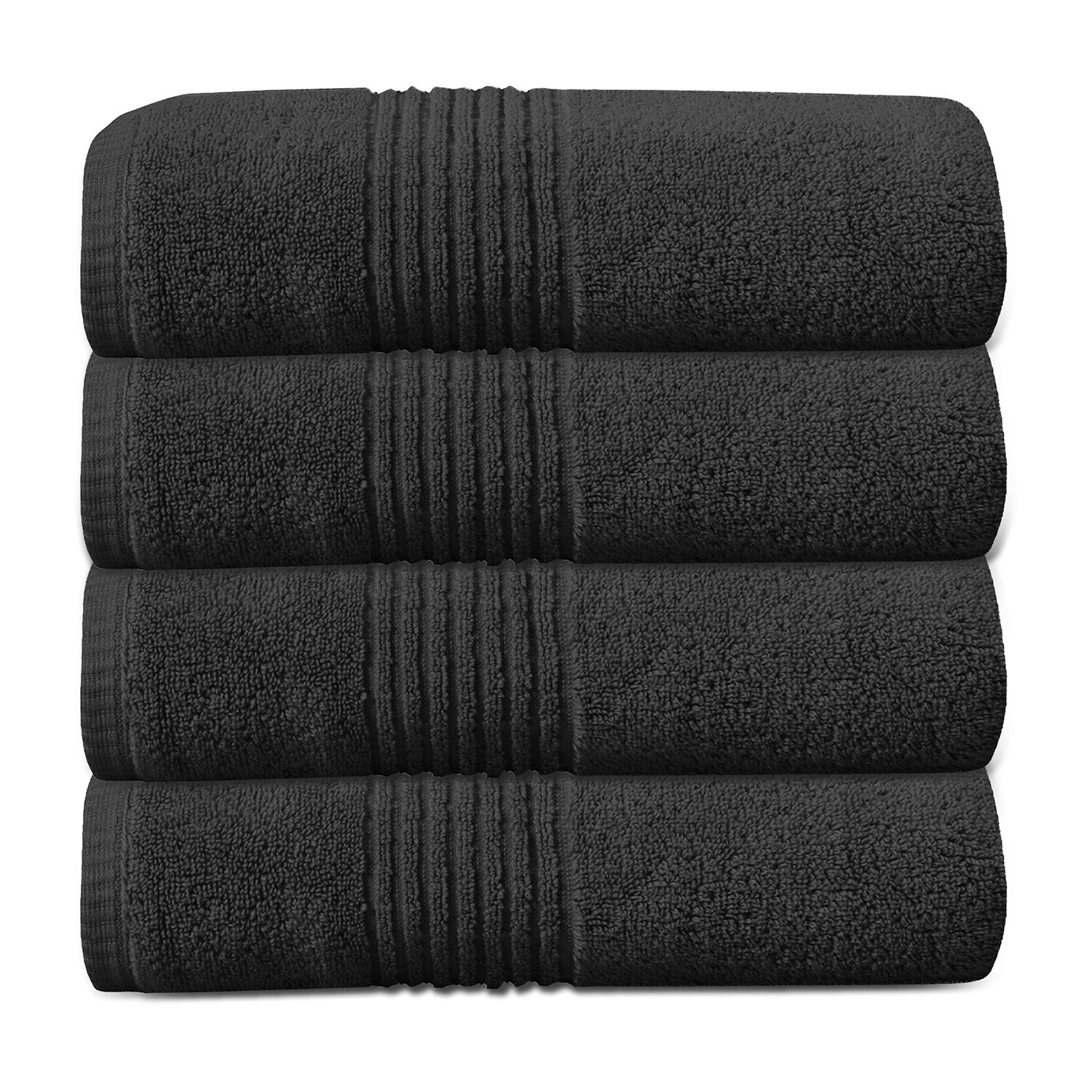Home Weavers Inc Hazel Collection 100% Cotton Zero Twist -pc. Quick Dry Bath Towel Set