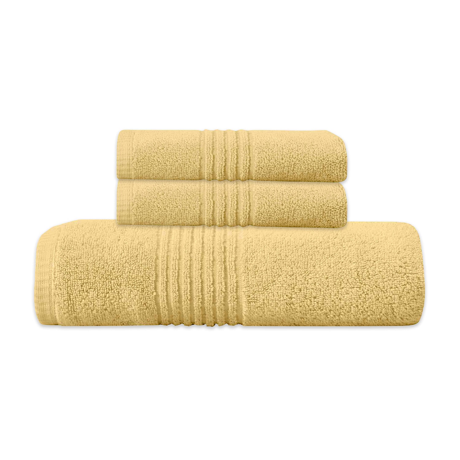 Home Weavers Inc Hazel Collection 100% Cotton Zero Twist Super Absorbent 3-pc. Quick Dry Bath Towel Set