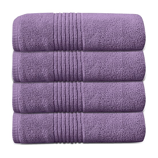 Home Weavers Inc Hazel Collection 100% Cotton Zero Twist 4-pc. Quick Dry Bath Towel Set