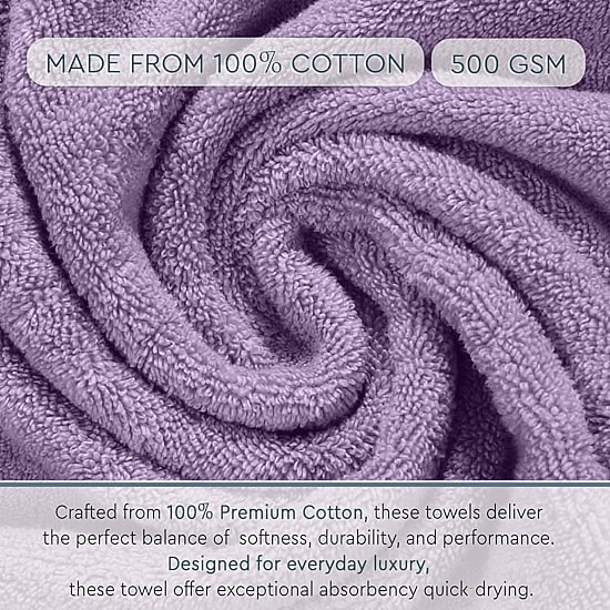 Home Weavers Inc Hazel Collection 100% Cotton Zero Twist 6-pc. Quick Dry Bath Towel Set