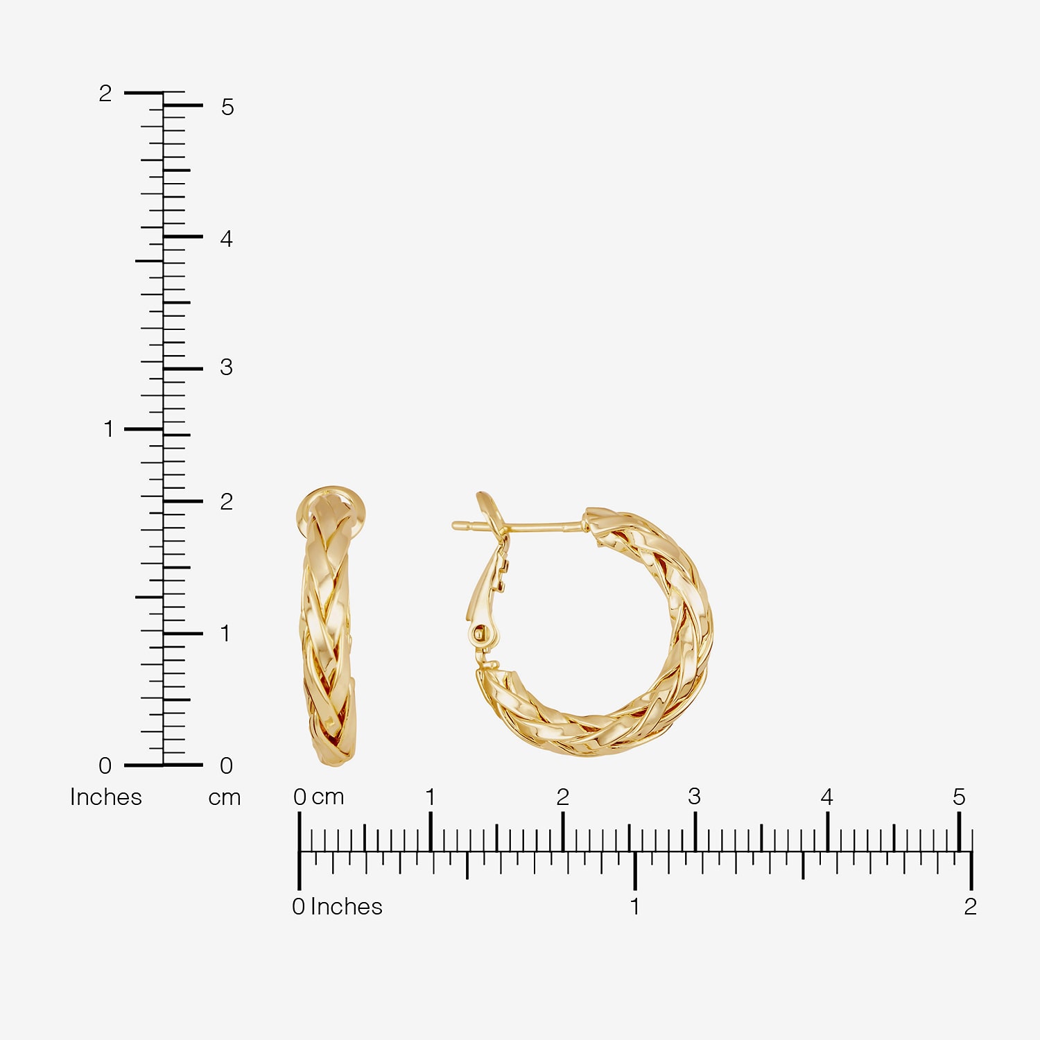 Silver Reflections Womens 14K Gold Over Brass 21mm Hoop Earrings