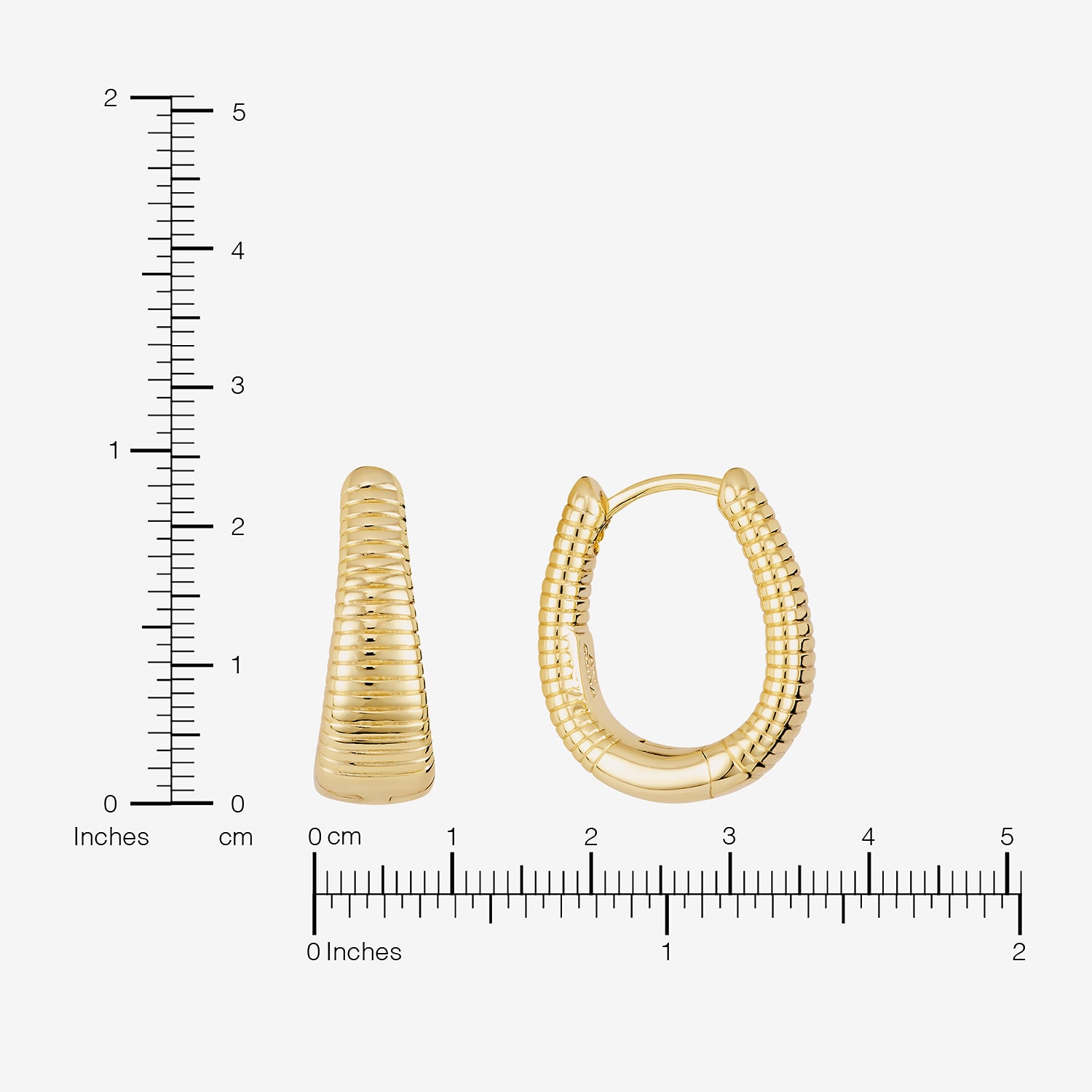Silver Reflections Womens 14K Gold Over Brass 24mm Hoop Earrings