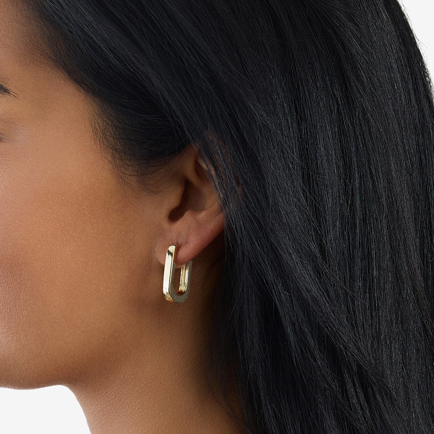 Silver Reflections Womens 14K Gold Over Brass 24mm Hoop Earrings