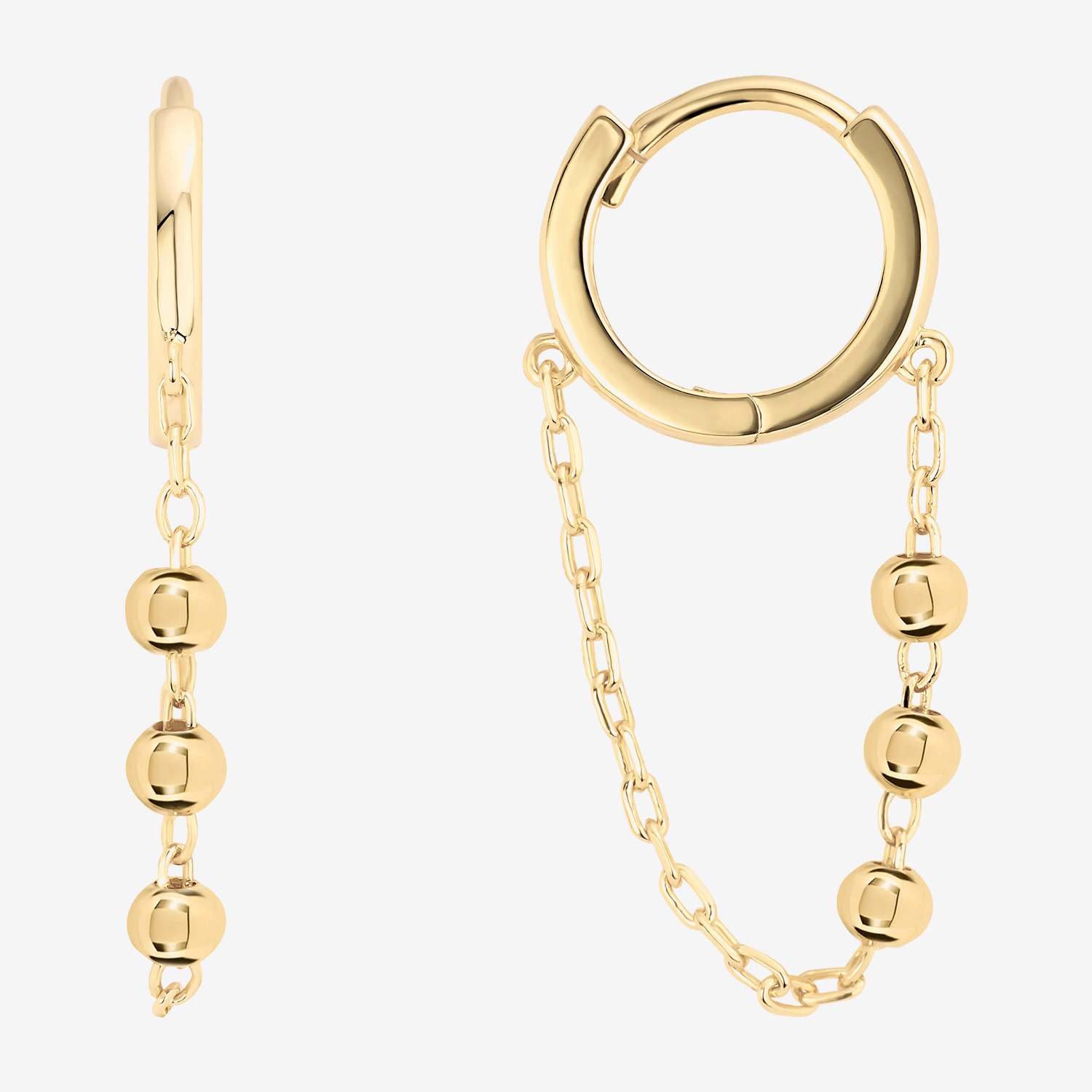 Silver Reflections Womens 14K Gold Over Brass Drop Earrings
